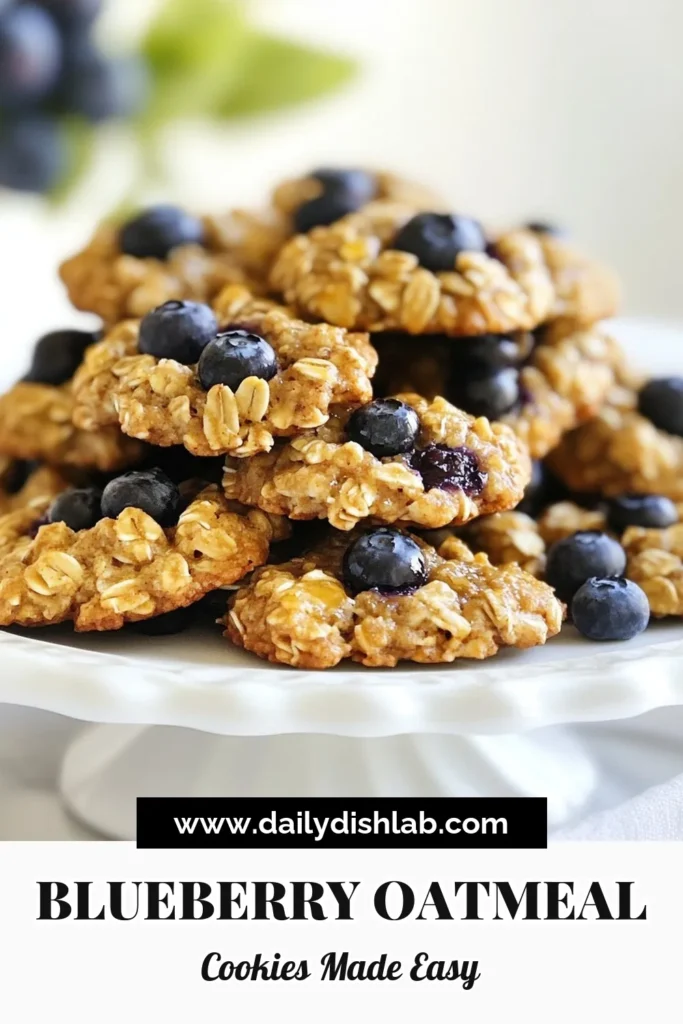 Start your day right with these delicious blueberry oatmeal cookies! Packed with wholesome ingredients, these healthy breakfast cookies are made with oats and whole wheat flour, creating a nutritious treat. This easy cookie recipe features fresh blueberries, adding natural sweetness. Perfect for busy mornings or a wholesome snack. Bake a batch today and indulge guilt-free! Save this whole wheat cookie recipe for later! #HealthyCookies #BlueberryOatmeal #EasyCookieRecipe #BreakfastCookies