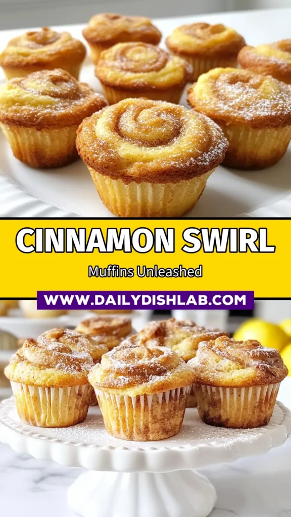 Indulge in these delicious Cinnamon Swirl Muffins! This easy coffee cake muffins recipe combines warm spices and a sweet cinnamon sugar swirl, making them perfect for your breakfast table. Whip up these homemade coffee cake muffins in just 40 minutes, and enjoy a delightful treat that everyone will love. Don't miss out—save this recipe for scrumptious muffins with cinnamon sugar today! #CinnamonSwirlMuffins #EasyBreakfastMuffins #HomemadeCoffeeCake #MuffinsWithCinnamonSugar