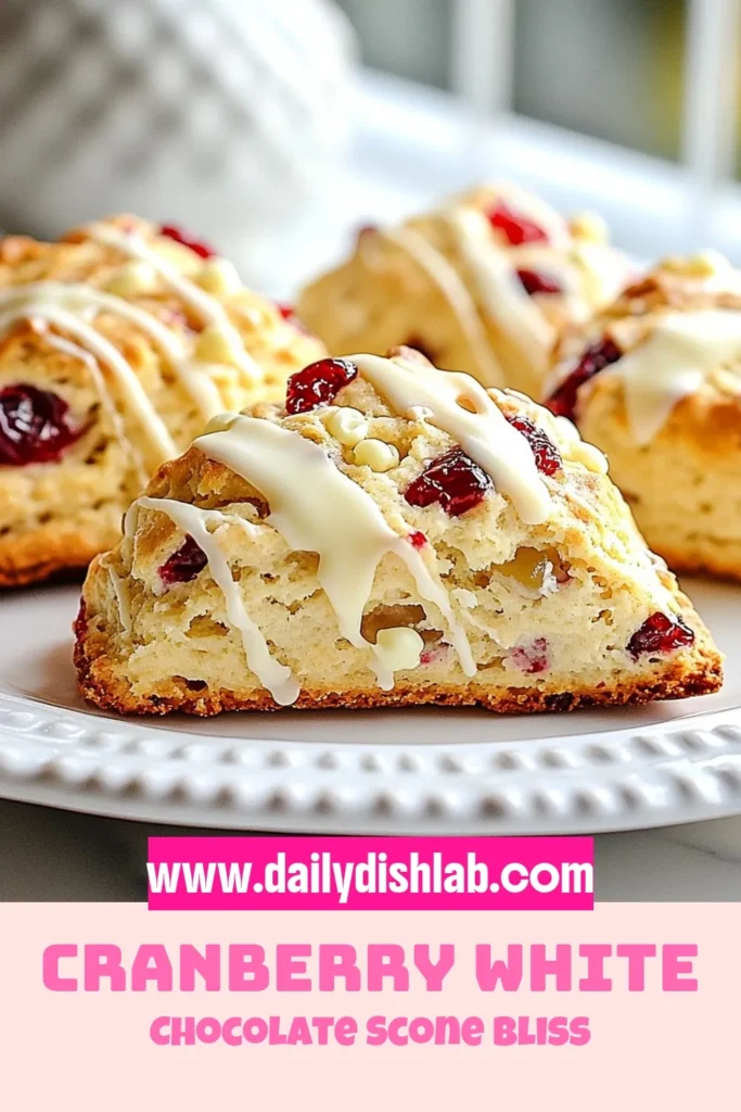 Indulge in these delightful Cranberry White Chocolate Scones, the perfect addition to your holiday baking treats! This easy scone recipe is not only simple to follow but delivers a mouthwatering result that will impress everyone. Discover why it's considered the best scone recipe for any occasion and explore more white chocolate dessert ideas. Try them today and make your holiday gatherings unforgettable! #CranberryScones #HolidayBaking #SconeRecipes #DessertIdeas