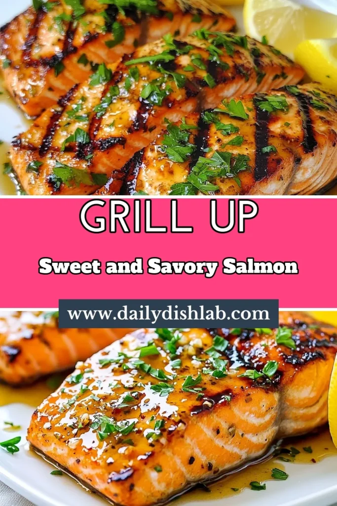 Discover the irresistible flavors of honey garlic salmon with this easy grilled salmon recipe. Perfect for a healthy grilled fish option, this dish features a simple yet delicious marinade that infuses the salmon fillets with garlic and honey goodness. Follow our cooking instructions for perfectly grilled salmon every time. Impress your family and friends with this quick and tasty meal. Save this recipe for a delightful dinner! #HoneyGarlicSalmon #GrilledSalmonRecipe #HealthyEating #QuickMeals