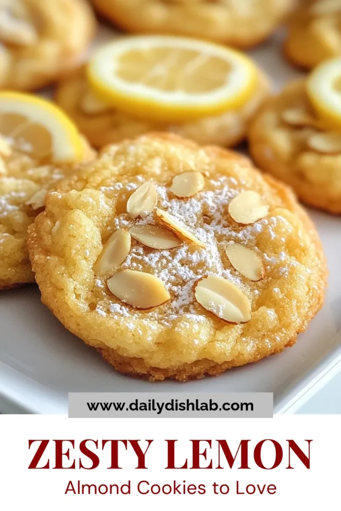 Start your day with delicious Lemon Almond Cookies that are not only gluten-free but also packed with nutrients! These healthy breakfast cookies are made with almond flour, rolled oats, and a hint of lemon zest, making them the perfect easy almond flour recipe for a quick breakfast. Enjoy the blend of flavors and the crunch of slivered almonds. Try this lemon cookie recipe and savor every bite! Save this recipe for a tasty morning boost! #LemonAlmondCookies #HealthyBreakfast #GlutenFreeCookies #EasyRecipes