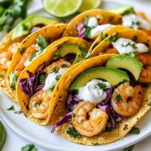 - Shrimp and Marinade Ingredients - 1 pound shrimp, peeled and deveined - 2 tablespoons olive oil - Zest and juice of 2 limes - 4 cloves garlic, minced - 1 teaspoon cumin - 1 teaspoon chili powder - Salt and pepper to taste - 1/4 cup fresh cilantro, chopped - Taco Assembly Ingredients - 8 small corn tortillas - 1 cup red cabbage, thinly sliced - 1 avocado, sliced - Toppings and Garnishes - 1/2 cup sour cream or Greek yogurt - Lime wedges for serving Gathering fresh ingredients is key for this recipe. Start with raw shrimp. I choose peeled and deveined shrimp for ease. The olive oil helps the spices stick well. Lime adds a bright flavor that pairs well with shrimp. Garlic, cumin, and chili powder bring warmth and depth to the dish. For the tacos, small corn tortillas work best. They hold the filling nicely. Red cabbage adds crunch and color. Sliced avocado brings creaminess and healthy fats. Finally, toppings like sour cream or Greek yogurt add a nice tang. Lime wedges are perfect for an extra burst of flavor. Each ingredient plays an important role. Together, they create a fresh and tasty meal. {{ingredient_image_1}} Preparing the Marinade To start, we need to make a tasty marinade for the shrimp. In a medium bowl, combine: - 1 pound shrimp, peeled and deveined - 2 tablespoons olive oil - Zest and juice of 2 limes - 4 cloves garlic, minced - 1 teaspoon cumin - 1 teaspoon chili powder - Salt and pepper to taste Mix all the ingredients well. The lime juice will give the shrimp a bright, zesty flavor. Timing for Marination Let the shrimp marinate for 15-20 minutes. This time allows the flavors to soak in. Do not marinate for too long, or the shrimp may turn mushy from the acid in the lime juice. Heat Settings and Timing Heat a skillet over medium-high heat. Add the marinated shrimp to the pan. Cook the shrimp for 2-3 minutes on each side. You want them to turn pink and opaque. Signs of Properly Cooked Shrimp Properly cooked shrimp will curl into a “C” shape. If they curl tightly, they might be overcooked. Remove the shrimp from heat and stir in 1/4 cup of chopped cilantro for freshness. Tortilla Preparation While the shrimp cooks, warm 8 small corn tortillas. You can use a dry skillet or microwave. This makes them soft and easy to fold. Layering Ingredients for the Best Flavor For each taco, place a portion of shrimp on the tortilla. Top it with: - 1 cup red cabbage, thinly sliced - 1 avocado, sliced - Drizzle with 1/2 cup sour cream or Greek yogurt Finish with more cilantro and lime wedges on the side. This adds a burst of flavor to each bite! Avoiding Overcooking Shrimp cooks fast, so watch it closely. Overcooked shrimp turns rubbery. Cook until they are pink and opaque, about 2-3 minutes per side. Remove them from heat as soon as they are done. This keeps them tender and juicy. Skillet Tips for Even Cooking Preheat your skillet before adding the shrimp. Use medium-high heat for a nice sear. Don’t crowd the pan, or the shrimp will steam instead of sear. Cook in batches if needed. This ensures each shrimp gets its chance to shine. Suggested Spices and Add-Ins For extra flavor, try adding smoked paprika or cayenne pepper to your shrimp. A little heat can elevate your dish. You can also mix in some chopped onions or bell peppers for extra crunch and taste. Fresh vs. Dried Ingredients Use fresh herbs like cilantro for the best flavor. Fresh ingredients brighten the dish. Dried herbs can work in a pinch, but they lack the same punch. Always choose fresh limes for zest and juice to bring out the best in your tacos. Ideal Pairings for Tacos Cilantro lime shrimp tacos are great with mango salsa or pico de gallo. These add freshness and a bit of sweetness. Squeeze some lime juice over the top for extra zing. You’ll love the contrast of flavors. Side Dish Ideas Serve your tacos with a side of Spanish rice or black beans. These hearty sides complement the bright flavors of the tacos. A simple corn salad also pairs nicely. It adds color and crunch to your meal. Pro Tips Marinate for Maximum Flavor: Allow the shrimp to marinate for at least 15-20 minutes to absorb all the delicious flavors from the lime, garlic, and spices. Optimal Shrimp Cooking: Cook the shrimp just until they turn pink and opaque; overcooking can make them rubbery. Aim for about 2-3 minutes per side. Warm Tortillas: Warming the corn tortillas makes them more pliable and enhances their flavor. You can heat them in a dry skillet or wrap them in a damp paper towel and microwave. Customize Your Toppings: Feel free to add other toppings like mango salsa, diced tomatoes, or pickled onions to elevate your tacos even further. {{image_2}} You can switch out shrimp for other proteins. Fish works well, like cod or tilapia. Both cook fast and take on flavors nicely. Chicken is also a great choice. Use grilled or shredded chicken to keep it juicy and tasty. For those who do not eat meat, try beans or tofu. Both options soak up the marinade well. Want to spice things up? Add some heat! Use diced jalapeños or hot sauce for a kick. You can also try smoked paprika for a deeper flavor. For a sweeter twist, think about adding tropical fruits. Pineapple or mango chunks can brighten the dish. They pair well with the lime and shrimp. If you want a fun twist, make taco bowls! Just layer your ingredients in a bowl. Start with rice or quinoa as the base. Then add shrimp, veggies, and toppings. You can also make lettuce wraps. Use large lettuce leaves to hold the shrimp and toppings. This is a fresh and low-carb option that tastes great! After you enjoy your cilantro lime shrimp tacos, store any leftovers right away. Place the shrimp in an airtight container. This keeps the shrimp fresh and tasty. Make sure to add the toppings like cabbage and avocado in separate containers. This keeps them crisp. Store the tacos in the fridge. They stay good for up to three days. To reheat, warm the shrimp gently. Use a skillet on low heat. This helps keep the shrimp juicy. Avoid using the microwave, as it can make the shrimp tough. You can freeze shrimp tacos, but it's best to freeze the shrimp only. First, let the shrimp cool completely. Then, place them in a single layer on a baking sheet. Once frozen, transfer them to a freezer bag. Make sure to remove as much air as possible. When you want to eat, take the shrimp out and thaw them in the fridge overnight. You can also use cold water for quicker thawing. After thawing, cook the shrimp in a skillet until warmed through. For the tortillas, warm them in a pan or microwave just before serving. The best tacos come together when everything is fresh! You should marinate the shrimp for about 15 to 20 minutes. This time helps the shrimp soak up the flavors of lime, garlic, and spices. If you marinate too long, the acid from the lime juice can change the texture. So, keep an eye on the clock! Yes, you can use frozen shrimp. To thaw them, place the shrimp in a bowl of cold water for about 15-20 minutes. Once they are thawed, drain the water and pat the shrimp dry with a paper towel. This step ensures the shrimp do not release too much water while cooking. Then, you can follow the marination and cooking steps as usual. I recommend using small corn tortillas for these tacos. Corn tortillas add a nice flavor and hold up well to the juicy shrimp. If you prefer flour tortillas, feel free to use them. They are softer and easier to fold but may not have the same taste. Choose what you like best! In this post, we explored shrimp tacos from start to finish. We discussed key ingredients, marinating shrimp, cooking tips, and assembling delicious tacos. You also learned about enhancing flavors and how to store leftovers. Shrimp tacos make a great meal choice. Feel free to experiment with the steps and enjoy the flavors. Whether you choose shrimp, chicken, or veggies, there are many ways to enjoy this dish. Dive in, make them your own, and savor every bite!