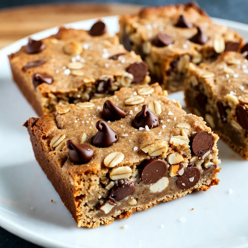 Here are the simple ingredients you need for Chocolate Chip Oatmeal Cookie Bars: - 1 cup rolled oats - 1 cup all-purpose flour - 1/2 teaspoon baking soda - 1/2 teaspoon salt - 1/2 cup unsalted butter, softened - 1/2 cup brown sugar, packed - 1/2 cup granulated sugar - 1 large egg - 1 teaspoon vanilla extract - 1 cup semi-sweet chocolate chips - 1/2 cup chopped nuts (optional) Each ingredient plays a key role in making these bars taste great. The oats add chewiness, while the butter makes them rich. Sugars create a nice sweetness, and the chocolate chips give that classic cookie flavor. If you choose nuts, they add a lovely crunch. This list keeps things simple and fun, making your baking experience enjoyable. {{ingredient_image_1}} - Preheat your oven to 350°F (175°C). - Line an 8x8 inch baking pan with parchment paper. - Leave some parchment hanging over the edges for easy removal. - In a medium bowl, mix the rolled oats, flour, baking soda, and salt. Set this aside. - In a large bowl, cream the softened butter with brown sugar and granulated sugar. - Beat this mixture for about 2-3 minutes until it is light and fluffy. - Next, add in one large egg and one teaspoon of vanilla extract. Mix until well combined. - Gradually stir the dry oat and flour mix into the wet mixture. - Mix just until combined; do not overmix. - Now fold in one cup of semi-sweet chocolate chips and nuts if you choose to use them. - Spread the batter evenly in the prepared pan using a spatula. - Bake for 20-25 minutes until golden brown. A toothpick should come out with a few moist crumbs. - Let the bars cool in the pan for 10 minutes. Use the parchment to lift them out. Transfer to a wire rack to cool completely before cutting into squares. To get the best texture in your cookie bars, avoid overmixing the batter. Mix just until you see no dry flour. Overmixing makes the bars tough. To check doneness, insert a toothpick in the center. It should come out with a few moist crumbs, not wet batter. If it’s clean, the bars may be overbaked. For the best results, place the baking pan on the middle rack of your oven. This lets the heat circulate evenly. If you want thicker bars, you might need a bit more time in the oven. Start checking at 25 minutes and adjust as needed. Serving is key! Drizzle melted chocolate on top and sprinkle some sea salt. This adds a gourmet touch. Pair these bars with a glass of cold milk. The flavors mix well, enhancing your dessert experience. You could also serve them with tea or coffee for a cozy treat. Pro Tips Use Fresh Ingredients: Always use fresh butter and eggs for the best flavor and texture in your cookie bars. Don't Overmix: Once you add the dry ingredients to the wet, mix just until combined to ensure soft and chewy bars. Chill the Dough: For thicker bars, chill the dough for 30 minutes before baking. This helps prevent spreading. Store Properly: Keep the cookie bars in an airtight container at room temperature for up to a week, or freeze for longer storage. {{image_2}} You can make these cookie bars gluten-free. Just swap the all-purpose flour for gluten-free flour. This simple change keeps the texture soft and chewy. Many gluten-free flours work well, like almond or coconut flour. Be sure to check the package for the right amount to use. Want to jazz up your cookie bars? Add a dash of cinnamon for warmth. It makes the bars taste even cozier. You can also use different types of chocolate. Dark chocolate or white chocolate can give a new twist. Mix and match to find your favorite flavor. If you like nuts, try walnuts or pecans. They add crunch and flavor. For those who cannot have nuts, just leave them out. You can also try seeds like pumpkin or sunflower seeds. These options keep your bars tasty without nuts. After baking, let the bars cool in the pan for about 10 minutes. Use the parchment paper to lift them out. Place the bars on a wire rack to cool completely. Once they are cool, cover them with plastic wrap or store them in an airtight container. This keeps them fresh for a few days. If you want to save some for later, you can freeze the cookie bars. First, cut them into squares. Wrap each square tightly in plastic wrap, then place them in a freezer bag. Squeeze out as much air as you can. This helps prevent freezer burn. To thaw, just take out a bar and leave it on the counter for a few hours. You can also warm it in the microwave for about 15 seconds. This brings back the soft, gooey goodness. When stored at room temperature, the bars stay fresh for about 4 to 5 days. Just make sure they are in a cool, dry place. If you notice any signs of mold or off smells, it’s best to toss them. Enjoy your treats while they’re still tasty! Yes, you can use quick oats. The texture will change a bit. Quick oats absorb more liquid and create a softer bar. If you like a chewier texture, stick with rolled oats. Let the bars cool to room temperature. This usually takes about 30 minutes. Cooling them fully helps prevent crumbling when you cut them. If they are too warm, they may fall apart. Yes, you can! Substitute the butter with a dairy-free margarine or coconut oil. Also, choose dairy-free chocolate chips. This will help you enjoy the bars without dairy. To make a larger batch, double the ingredients. Use a larger baking pan, like a 9x13 inch size. Adjust baking time as needed, checking for doneness with a toothpick. You now have a solid recipe for delicious cookie bars. We covered important ingredients and steps to bake them perfectly. You can customize flavors and textures, too. Remember to store them properly to keep them fresh. Enjoy these sweet treats with friends and find your favorite ways to serve them. Baking cookie bars can be fun and rewarding. Dive in and make your own version today!