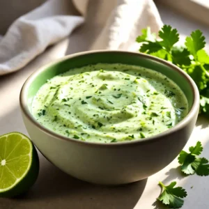 - 1 cup fresh cilantro, packed - 1/2 cup Greek yogurt - 1/4 cup mayonnaise - 2 tablespoons lime juice (freshly squeezed) - 1 small garlic clove, minced - 1 teaspoon honey or agave syrup - Salt and pepper to taste - Water (to thin, if necessary) To make this creamy cilantro lime dressing, you need fresh ingredients. Fresh cilantro gives the dressing a bright taste. Greek yogurt and mayonnaise create a rich base. The lime juice adds a nice zing. Garlic brings depth to the flavor. Honey or agave syrup adds a hint of sweetness. You will also need salt and pepper to season. If the dressing is too thick, use water to thin it out. This dressing is simple to make. Just gather these ingredients, and you are ready to go! {{ingredient_image_1}} - Blending the ingredients Start by gathering your fresh cilantro, Greek yogurt, mayonnaise, lime juice, minced garlic, and honey. Place all these in a blender or food processor. Blend on high until the mix is smooth and creamy. This step creates the base of your dressing. - Adjusting seasoning After blending, taste the dressing. Add salt and pepper to your liking. This step is key to making the flavors pop. A pinch of salt can brighten the dressing and enhance the cilantro's flavor. - Thinning the dressing If the dressing feels too thick, don’t worry! Just add water, one tablespoon at a time. Blend again after each addition. This will help you reach the perfect creamy texture. - Allowing flavors to meld Once you’re happy with the texture, transfer the dressing to a bowl or jar. Cover it and place it in the refrigerator. Letting it sit for at least 30 minutes allows the flavors to develop fully. This resting time is crucial for a delicious dressing! Now you have a tasty creamy cilantro lime dressing ready for salads and more! To get the best flavor in your creamy cilantro lime dressing, start with lime juice. You can adjust the lime juice for more tanginess. If you love a zesty kick, add more lime juice. If you prefer a milder taste, use less. Next, balance sweetness with honey or agave syrup. If your dressing tastes too tart, add one teaspoon of honey or agave. This small change can make a big difference in flavor. To enhance creaminess, use Greek yogurt and mayonnaise. The yogurt gives a nice tang, while mayonnaise adds richness. Together, they create a smooth and creamy texture. When it comes to serving, drizzle this dressing over a fresh salad. It pairs well with greens, veggies, or even grilled chicken. Aim for a colorful mix to make your dish pop. For garnishing, add a few cilantro leaves and a lime wedge. This simple touch makes your dish look fresh and inviting. You can also serve the dressing in a bright bowl. This adds to the overall appeal and makes it even more enticing to eat. Pro Tips Fresh Ingredients Matter: Always use fresh cilantro and freshly squeezed lime juice for the best flavor. Dried herbs and bottled juices can alter the taste significantly. Customize Your Sweetness: Adjust the sweetness by varying the amount of honey or agave syrup based on your preference. Start with less and add more to taste. Perfect Consistency: If you prefer a creamier dressing, use less water when thinning. For a lighter dressing, add more water gradually until desired consistency is achieved. Flavor Development: Allow the dressing to chill in the refrigerator for at least 30 minutes before serving. This resting period helps the flavors meld beautifully. {{image_2}} You can change this dressing in fun ways. First, try using sour cream instead of Greek yogurt. This swap gives a different flavor and texture. You will still get that creamy goodness. Want some heat? Add spices like jalapeño. Just a little can make your dressing spicy and exciting. Start with a pinch and taste as you go. If you want a vegan option, swap out the mayonnaise. Use a vegan mayo made from plants. It keeps the creaminess while making it dairy-free. For extra creaminess, add some avocado. Blend it in with the other ingredients. This makes the dressing richer and smoother. You can also mix in other fresh herbs. Try adding parsley for a different taste. This gives a fresh twist to the dressing that you will love. To keep your creamy cilantro lime dressing fresh, store it in the fridge. Always use an airtight container. Glass jars work great for this. They help keep your dressing from absorbing other smells in the fridge. You can also use plastic containers, but make sure they seal well. This dressing lasts about one week in the fridge. Check for signs of spoilage before using. If it smells off, looks discolored, or has mold, it’s time to toss it. Keeping it in a cool spot will help it stay fresh longer. Yes, you can make this dressing ahead. It tastes even better after sitting. Just store it in the fridge for up to a week. The flavors meld together nicely over time, making it a great choice for meal prep. To make a thinner consistency, add water. Start with one tablespoon and blend. Keep adding until you reach your desired thickness. This way, you can control how thick or thin you want it. This dressing is versatile! You can use it on tacos, grilled veggies, or even as a dip. Drizzle it over grilled chicken or fish for a fresh flavor boost. It also works well with wraps or as a spread on sandwiches. Yes, you can make a dairy-free version! Use a dairy-free yogurt instead of Greek yogurt. There are many options available in stores. You can also swap the mayo for a vegan alternative. This keeps the creamy texture without dairy. Freezing is not recommended for this dressing. The texture may change when thawed. It’s best to enjoy it fresh. However, you can store it in the fridge for up to a week, which keeps it tasting great. This blog post gave you a complete guide to making a fresh and tasty dressing. You learned about key ingredients and steps to blend them perfectly. I shared tips to enhance flavors and how to serve it well. You saw ways to change ingredients for your taste and storage tips to keep it fresh. Try making this dressing your own. It adds great flavor to various dishes and is easy to prepare. Enjoy experimenting in your kitchen!