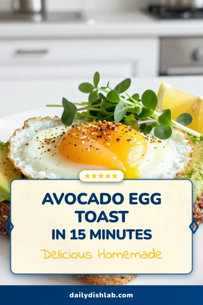 Elevate your mornings with this delicious Avocado Egg Toast recipe topped with Everything Bagel seasoning! This healthy breakfast idea pairs creamy avocado with perfectly cooked eggs on whole grain toast, making it perfect for easy brunch recipes. Enjoy a burst of flavor and nutrition in just 15 minutes. Get inspired and try this quick recipe for your next meal! Save it now! #AvocadoEggToast #HealthyBreakfast #BrunchIdeas #EasyRecipes
