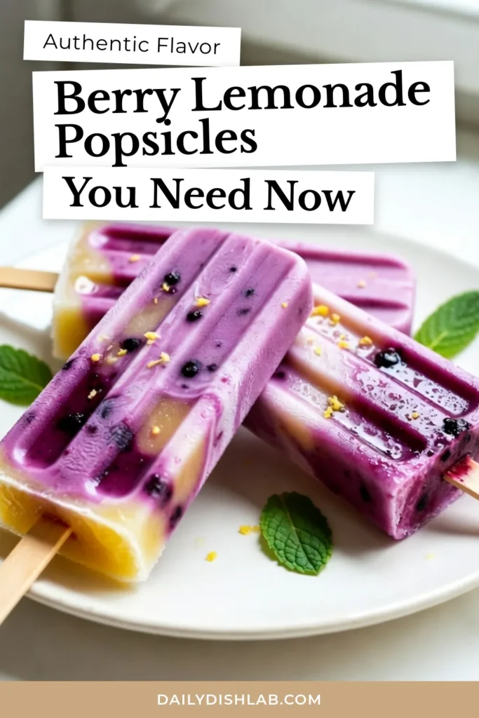 Beat the heat this summer with delicious homemade blueberry lemonade popsicles! This easy fruit popsicle recipe combines fresh blueberries and zesty lemon for a refreshing summer treat that's perfect for cooling down. These healthy frozen snacks are a hit for kids and adults alike. Try making your own blueberry lemonade popsicles and enjoy guilt-free snacking! Don’t forget to save this recipe! #BlueberryLemonadePopsicles #HomemadePopsicleRecipe #RefreshingSummerTreats #HealthyFrozenSnacks