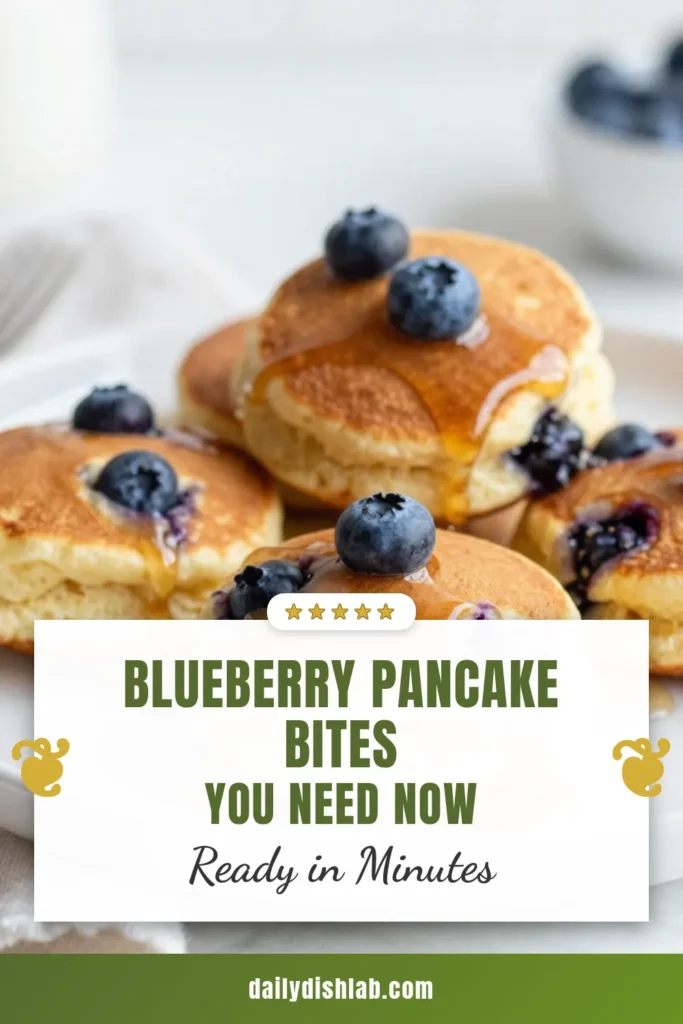 Indulge in these delicious blueberry pancake bites, the perfect mini pancake recipe for breakfast or snacks! These easy pancake bites are baked to perfection, making them a healthier option for your family. With fresh blueberries bursting in every bite, they’re ideal for busy mornings. Try this fun twist on traditional pancakes today! Save this recipe for those blueberry breakfast snacks your kids will love! #BlueberryPancakeBites #MiniPancakeRecipe #EasyPancakeBites #BakedPancakeBites