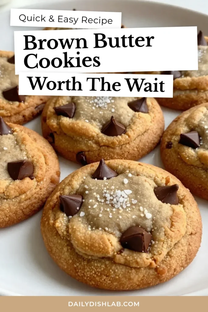 Indulge in the ultimate comfort with these brown butter chocolate chip cookies! This best chocolate chip cookies recipe guarantees chewy, rich flavors that will delight your taste buds. Discover how to make brown butter cookies that are easy and fun with our homemade cookie recipe. Perfect for sharing or enjoying solo! Save this recipe today and treat yourself! #BrownButterCookies #ChocolateChipCookies #HomemadeCookies #BakingRecipes