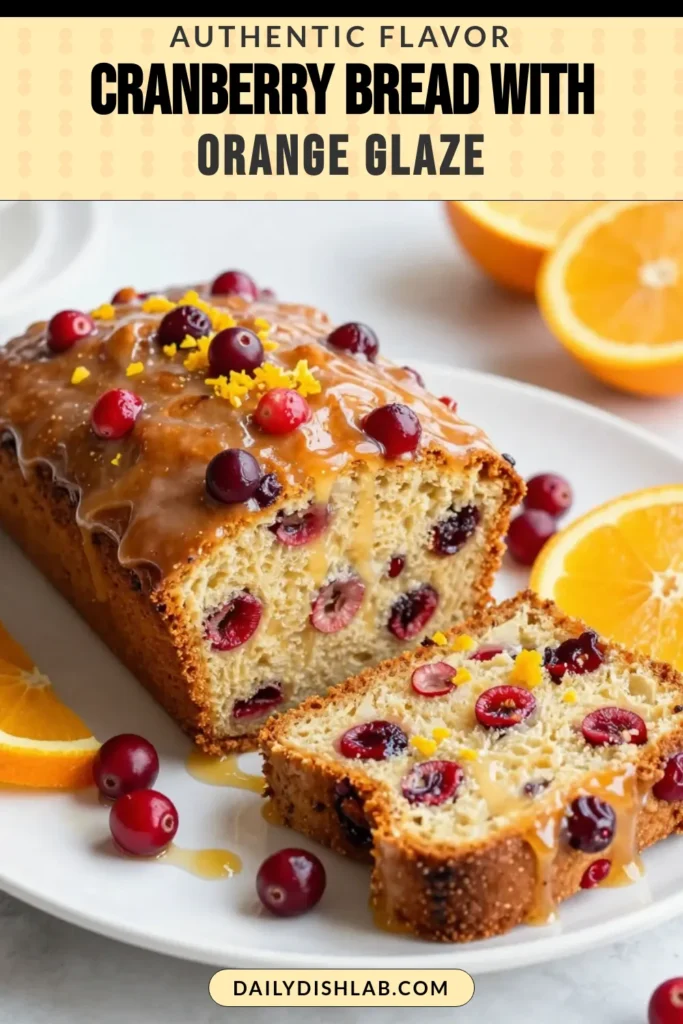 Discover the ultimate holiday treat with this Orange Glazed Cranberry Bread recipe! This easy cranberry bread will impress everyone at your gathering, featuring a delightful blend of fresh cranberries and zesty orange. Perfect for gift-giving or holiday brunch, this orange cranberry loaf is a must-try! Bake this delicious cranberry bread today and make your celebrations even more special! Save this recipe for later! #CranberryBreadRecipe #HolidayBreadRecipes #EasyCranberryBread #OrangeCranberryLoaf
