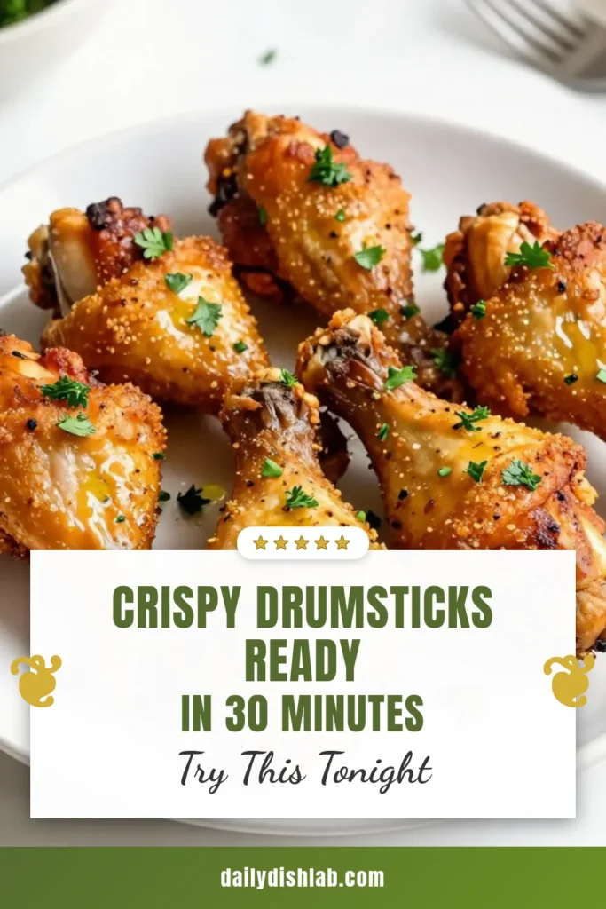 Savor the deliciousness of these crispy air fryer chicken drumsticks! This crispy chicken drumsticks recipe is not only easy but also a healthier alternative for your next easy chicken dinner. Perfect for any weeknight, these air fryer chicken drumsticks are a go-to option for the whole family. Don't forget to try them with air fryer chicken wings for a complete meal. Save this recipe and enjoy the crunch! #AirFryerChickenDrumsticks #HealthyAirFryerRecipes #EasyChickenDinner #CrispyChickenRecipes