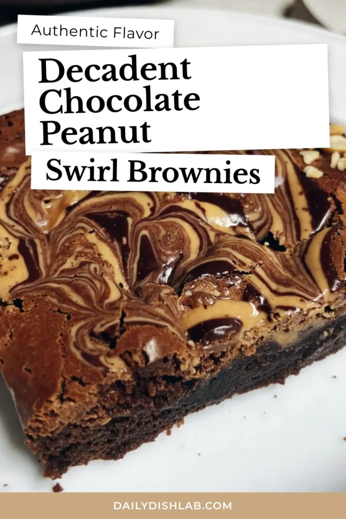 Indulge in the ultimate chocolate treat with our easy Chocolate Peanut Butter Swirl Brownies! This swirl brownies recipe combines rich chocolate flavors with creamy peanut butter for a decadent dessert. Perfect for satisfying your sweet tooth, these homemade brownies with peanut butter are a must-try. Ready in just 45 minutes, they're perfect for any occasion. Save this chocolate dessert idea for your next baking adventure! #ChocolateDessert #Brownies #EasyRecipes #PeanutButterLovers