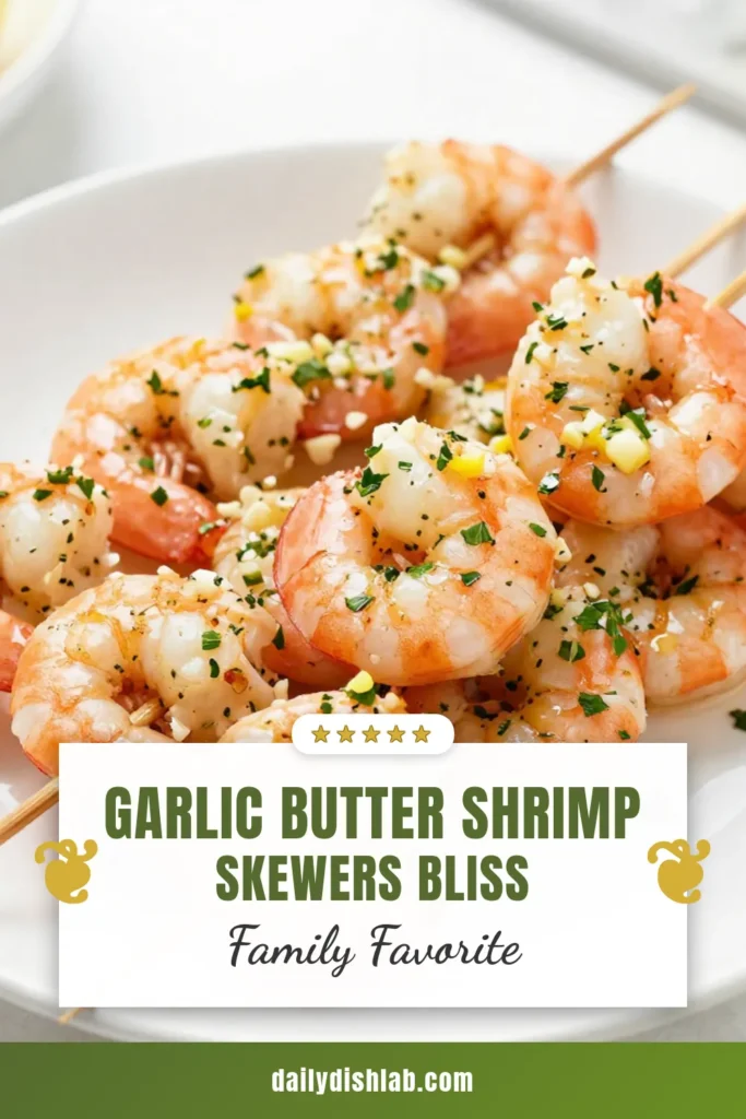 Savor the flavors of summer with these Garlic Herb Butter Shrimp Skewers! This easy shrimp recipe is perfect for a quick garlic butter shrimp dinner. Grill these delightful shrimp skewers for a delicious, flavorful delight that's sure to impress. Ideal for gatherings or weeknight meals, you'll love how simple and tasty this grilled shrimp skewers recipe is. Try it tonight and elevate your seafood game! Save for later! #GarlicHerbButterShrimp #ShrimpSkewersRecipe #EasyShrimpRecipes #GrilledShrimpSkewers