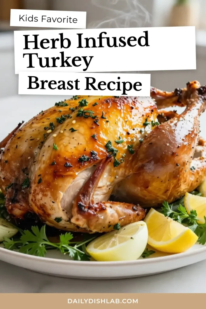 Discover how to make the perfect Garlic Herb Turkey Breast with this easy roasted turkey breast recipe! Juicy, flavorful, and infused with garlic and herbs, this Garlic Roasted Turkey is a showstopper for any occasion. Ideal for holiday meals or a cozy dinner, our herb butter turkey breast will leave everyone asking for seconds. Save this easy turkey breast recipe for your next feast! #GarlicHerbTurkeyBreast #EasyTurkeyBreastRecipes #GarlicRoastedTurkey #HerbButterTurkeyBreast