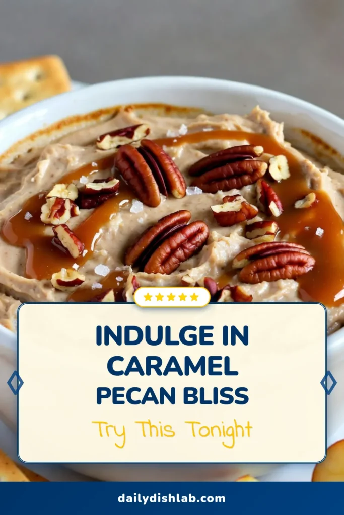 Indulge in this irresistible caramel pecan cheesecake dip that’s perfect for any occasion. This easy dessert dip recipe combines creamy cheesecake flavors with crunchy pecans and luscious caramel sauce, making it a crowd-pleaser. Serve it with graham crackers or apple slices for a delightful treat. Impress your guests and satisfy your sweet tooth with this creamy cheesecake dip! Save this recipe for your next gathering! #CaramelPecanCheesecakeDip #EasyDessertDipRecipes #CreamyCheesecakeDip #PecanDessertRecipes