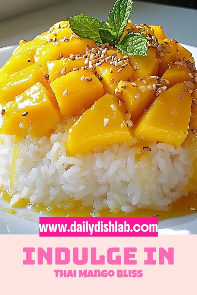 Indulge in the delightful flavors of Thai mango sticky rice, a must-try coconut milk dessert. This easy glutinous rice recipe combines sweet sticky rice with ripe mangoes for a heavenly treat. Perfect for anyone exploring Thai dessert recipes, this dish is both simple and delicious. Ready to impress your family and friends? Save this recipe and bring a taste of Thailand to your kitchen! #ThaiMangoStickyRice #CoconutMilkDessert #GlutinousRiceRecipe #ThaiDesserts