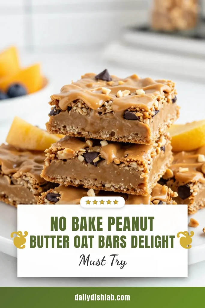Looking for a quick and nutritious treat? Try these Peanut Butter Oatmeal Bars! Packed with flavor, these no-bake peanut butter bars are perfect as a healthy snack or an oatmeal dessert bar. With easy energy bars made from wholesome ingredients, you’ll satisfy your sweet tooth guilt-free. Save this recipe for a delicious boost whenever you need it! #PeanutButterOatmealBars #HealthySnackRecipes #OatmealDessertBars #EasyEnergyBars