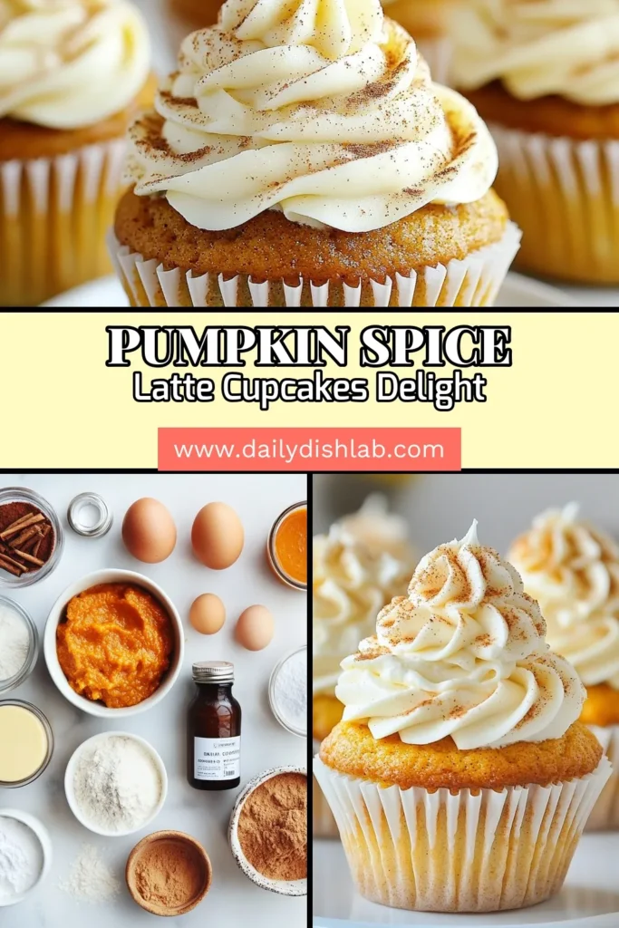 Indulge in the flavors of fall with these delightful pumpkin spice latte cupcakes! Perfect for autumn gatherings, this easy recipe combines moist pumpkin cupcakes with coffee for a unique twist. Topped with rich cream cheese frosting, they are the ultimate fall dessert. Try these homemade pumpkin spice recipes that will impress your family and friends. Pin this recipe and treat yourself today! #PumpkinSpiceLatteCupcakes #FallDessertRecipes #PumpkinCupcakesWithCoffee #CreamCheeseFrostingRecipes
