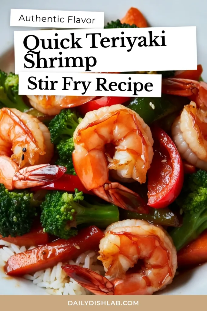 Enjoy a delicious and healthy teriyaki shrimp stir fry that's perfect for a quick shrimp dinner! This shrimp stir fry recipe combines fresh vegetables with succulent shrimp, all tossed in a delightful homemade teriyaki sauce. In just 20 minutes, you can serve up a flavorful meal that your family will love. Click to save this easy stir fry with vegetables for busy weeknights! #TeriyakiShrimpStirFry #ShrimpStirFryRecipe #HealthyTeriyakiShrimp #QuickShrimpDinner