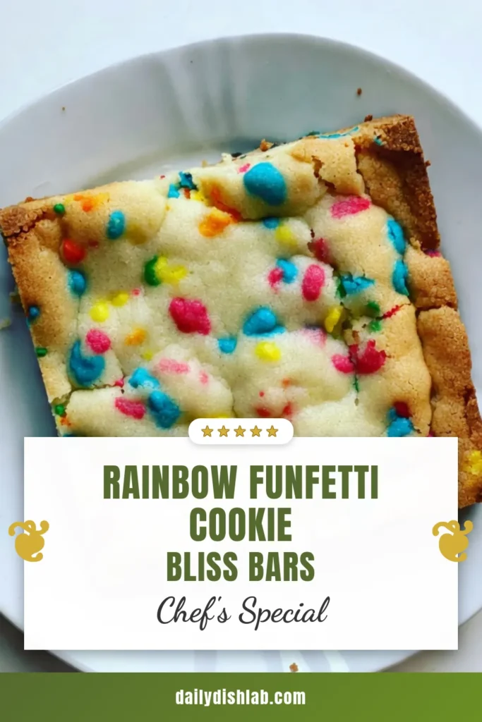 Discover the joy of baking with these funfetti sugar cookie bars! Packed with colorful rainbow sprinkles, this birthday cookie bars recipe is the perfect treat for any celebration. Enjoy these soft sugar cookies recipe that transforms into easy dessert bars in no time. Make your next gathering sweeter and share joy with friends and family. Try these funfetti sugar cookie bars today! #FunfettiCookies #RainbowSprinkles #BirthdayDesserts #EasyDesserts