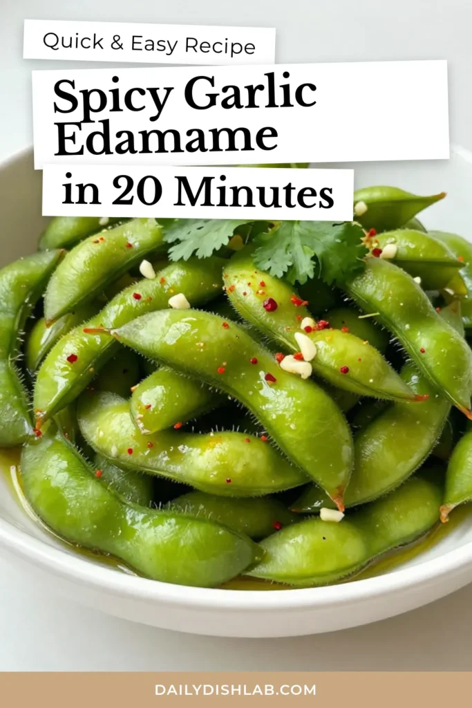 Discover the perfect spicy garlic edamame recipe that's sure to be a hit! Learn how to cook edamame with garlic and spices for a quick edamame appetizer or a healthy edamame snack. This delicious dish combines tender edamame with aromatic garlic and a kick of heat, making it a fantastic treat for any occasion. Don't wait, try this easy recipe today and impress your guests! #EdamameRecipe #HealthySnacks #QuickAppetizers #SpicyGarlicEdamame