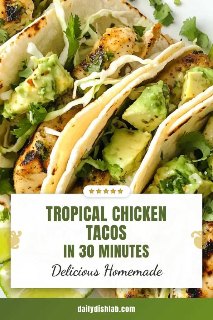 Discover flavorful Coconut Lime Chicken Tacos that are perfect for taco night! This easy taco recipe features grilled chicken marinated in a delicious coconut milk marinade, infused with lime for a refreshing twist. Enjoy these grilled chicken tacos topped with crisp cabbage and creamy avocado. Perfect for busy nights or gatherings, this recipe promises a taste sensation! Save this Coconut Lime Chicken Tacos recipe now! #TacoRecipes #CoconutMilkRecipes #GrilledChickenTacos #EasyDinnerIdeas