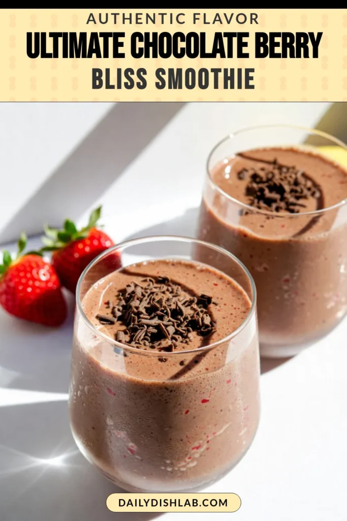 Indulge in this delicious chocolate covered strawberry smoothie that's not only easy to make but also healthy! This easy strawberry smoothie recipe features fresh strawberries and a frozen banana blended with creamy almond milk for the perfect texture. Upgrade your breakfast with this healthy chocolate smoothie, and enjoy a creamy strawberry banana smoothie that's guilt-free. Try it today and savor the delightful flavors! #SmoothieRecipe #HealthyEating #ChocolateSmoothie #StrawberryRecipes