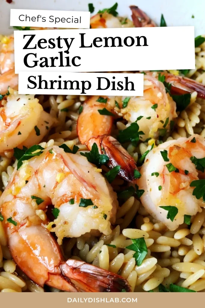 Discover the ultimate Lemon Garlic Shrimp recipe with this delicious Lemon Shrimp Orzo dish! This easy shrimp pasta combines tender shrimp and orzo in a zesty lemon garlic sauce that’s perfect for any weeknight dinner. Quick and simple to make, this garlic shrimp with orzo is sure to impress. Try it tonight and delight your taste buds! Save this recipe for later. #LemonGarlicShrimp #EasyShrimpPasta #OrzoShrimpDish #LemonShrimpOrzo