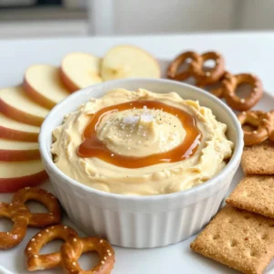 - 8 oz cream cheese, softened - 1/2 cup powdered sugar - 1/4 cup sour cream - 1 teaspoon vanilla extract - 1/2 cup salted caramel sauce, plus extra for drizzling - 1/4 teaspoon sea salt - 1/2 teaspoon cinnamon (optional) - Assorted dippers (e.g., apple slices, pretzels, graham crackers) This salted caramel cheesecake dip is easy to make. It has a mix of sweet and salty. For the best taste, use good quality cream cheese. Softened cream cheese blends easily. The powdered sugar adds sweetness. Sour cream gives it a creamy texture. Vanilla extract adds a nice flavor. Salted caramel sauce is the star here. It gives the dip a rich taste. Use half a cup and save some for drizzling on top. Sea salt adds a touch of saltiness. The optional cinnamon can bring warmth to the dip. You can dip many fun items! Apple slices give a crisp bite. Pretzels add a salty crunch. Graham crackers are sweet and soft. All these choices make it fun to eat. Enjoy this dip at parties or as a snack. {{ingredient_image_1}} 1. Beat cream cheese until smooth: Start with 8 oz of softened cream cheese. Use an electric mixer. Beat until it is creamy and free of lumps. This step is key for a nice texture. 2. Mix in powdered sugar: Gradually add 1/2 cup of powdered sugar. Mix until it is fluffy and well combined. This adds sweetness and a nice mouthfeel. 3. Incorporate sour cream and vanilla: Add 1/4 cup of sour cream and 1 teaspoon of vanilla extract. Mix until everything blends well. This gives your dip a rich taste. 4. Add salted caramel and sea salt: Pour in 1/2 cup of salted caramel sauce and 1/4 teaspoon of sea salt. Mix again until uniform. The salty and sweet combo is what makes this dip special. 5. Fold in cinnamon (optional): If you like, add 1/2 teaspoon of cinnamon. Gently fold it in for a warm flavor. This step adds a cozy touch. 6. Transfer and drizzle with caramel: Move your dip to a serving bowl. Drizzle extra salted caramel on top for a beautiful finish. This makes it look as good as it tastes. Now you have a delicious salted caramel cheesecake dip ready to enjoy! Choosing the right cream cheese is key. Use full-fat cream cheese for the best flavor. Light cream cheese can change the taste and texture. You want a rich base that pairs well with caramel. To achieve a creamy texture, beat the cream cheese well. Start on low and increase the speed. This helps mix air in, making it fluffy. Add the powdered sugar slowly. Mixing gradually prevents lumps. Adjusting sweetness is easy. If you like it sweeter, add more powdered sugar. For a less sweet dip, use less caramel sauce. Taste as you go to get it just right. Best dippers for this cheesecake dip include apple slices, pretzels, and graham crackers. Each adds a unique crunch and flavor. Apples give freshness, while pretzels add a salty bite. For presentation, serve the dip in a fun bowl. Drizzle extra salted caramel on top for a pretty look. Arrange the dippers around the bowl for easy access. A colorful spread makes the dip even more inviting. Pro Tips Softening the Cream Cheese: To ensure a smooth dip, let the cream cheese sit at room temperature for about 30 minutes before mixing. This helps it blend more easily with the other ingredients. Make it Sweeter or Saltier: Adjust the sweetness or saltiness according to your preference by adding more powdered sugar or sea salt. Taste as you go to find the perfect balance. Chill Before Serving: For the best texture and flavor, let the dip chill in the refrigerator for at least an hour before serving. This allows the flavors to meld beautifully. Variety of Dippers: Experiment with different dippers like pretzel crisps, cookies, or even fruit skewers to add a fun twist to your serving presentation. {{image_2}} You can change the taste of your salted caramel cheesecake dip in fun ways. Try different sauces, like chocolate or raspberry. A drizzle of chocolate sauce adds a sweet kick. For a fruity twist, mix in some fresh berries before serving. Adding mix-ins can also make this dip special. Toss in mini chocolate chips or chopped nuts for texture. Walnuts or pecans add crunch and flavor. You can even swap in toffee bits for a caramel boost. Spices can bring out new flavors too. A pinch of nutmeg can warm up the dip. If you like a little heat, try a dash of cayenne pepper. It adds a surprising twist. If you need gluten-free dippers, choose fresh fruit or rice crackers. Apple slices and strawberries taste great with the dip. Pretzels can be found in gluten-free options as well. For a vegan version, you can swap cream cheese with plant-based alternatives. Look for brands made from cashews or almond milk. Coconut cream is another great choice. It gives a rich texture without dairy. To keep your salted caramel cheesecake dip fresh, store it in the refrigerator. Place the dip in an airtight container. This helps it stay creamy and tasty. If you use a glass container, it works well too. Just make sure it seals tightly. If you want to enjoy the dip warm, here are some tips. First, take the dip out of the fridge and let it sit for a few minutes. This helps it soften. Then, put it in the microwave for about 15 to 30 seconds. Stir it well to keep the texture smooth. If it gets too thick, add a little cream or milk. This will help bring back its lovely creamy feel. Can I make this dip ahead of time? Yes, you can make this dip ahead of time. Prepare it and store it in the fridge. It tastes great cold or at room temperature. How long does salted caramel cheesecake dip last? This dip lasts about 3 to 5 days in the fridge. Keep it in an airtight container to keep it fresh. What are some good alternatives for dipped items? You can use many fun items. Here are some great options: - Apple slices - Pretzels - Graham crackers - Vanilla wafers - Carrot sticks Can I freeze the dip? I do not recommend freezing this dip. Freezing changes the texture of cream cheese, making it grainy when thawed. How can I make this recipe lower in calories? To lower calories, try these tips: - Use low-fat cream cheese - Substitute Greek yogurt for sour cream - Reduce the amount of caramel sauce - Use fresh fruit for dipping instead of crackers or pretzels This article covered how to make a delicious salted caramel cheesecake dip. We discussed the right ingredients, simple preparation steps, and helpful tips to improve texture. You learned about various dippers and ways to enhance flavor with mix-ins. Remember, you can adjust this dip to fit your needs, whether gluten-free or vegan. Enjoy this treat at parties or as a quick snack. I hope you try this recipe and share it with others. It's a fun way to enjoy dessert!