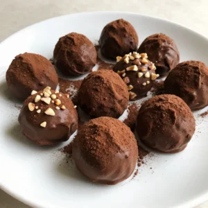 To make chocolate espresso truffles, you need the following ingredients: - 8 oz dark chocolate (70% cacao or higher), chopped - 1/2 cup heavy cream - 1 tablespoon instant espresso powder - 1 teaspoon vanilla extract - 1/4 teaspoon sea salt - Cocoa powder, for dusting - Finely chopped nuts (such as hazelnuts or almonds), for coating (optional) Using high-quality dark chocolate makes a big difference. Choose chocolate with at least 70% cacao. This gives your truffles a rich flavor. The heavy cream should be fresh and full-fat. It helps create a smooth texture. Instant espresso powder adds a deep coffee flavor. Look for brands that use pure coffee beans for the best taste. If you need a dairy-free option, use coconut cream instead of heavy cream. Make sure to use dairy-free chocolate too. For a nut-free version, skip the chopped nuts for coating. You can also roll the truffles in shredded coconut or crushed cookies instead. These swaps allow everyone to enjoy the truffles, no matter their dietary needs. {{ingredient_image_1}} 1. Start by heating the heavy cream. Use a small saucepan over medium heat. Heat until just simmering. This step is key for blooming flavors. 2. Once the cream simmers, remove it from the heat. Stir in the instant espresso powder, vanilla extract, and sea salt. Make sure they dissolve fully. 3. Next, place the chopped dark chocolate in a mixing bowl. Pour your hot cream mixture over it. Let it sit for one minute. This helps the chocolate melt evenly. 4. After a minute, stir the mixture gently with a spatula. Keep stirring until it becomes smooth and glossy. If you see unmelted chocolate, return it to low heat. Stir until melted. 5. Cover the bowl with plastic wrap. Refrigerate for about 1-2 hours. You want the mixture to firm up enough to handle. 6. Once set, use a melon baller or teaspoon. Scoop small portions of the mixture. Quickly roll them into balls using your palms. 7. Roll the truffles in cocoa powder or finely chopped nuts. Make sure they are evenly coated. 8. Finally, place the truffles on a baking sheet lined with parchment paper. Refrigerate for another 30 minutes to set. - Always use low heat when melting chocolate. High heat can burn it. - Stir often to help it melt evenly. - If you use a microwave, heat in short bursts. Stir in between. - A double boiler is a great tool. It helps control the heat well. - Ensure no water gets into the chocolate. Water can cause it to seize up. - When rolling, keep your hands dry. Wet hands can make the mixture sticky. - Use a light touch to shape the truffles. Don't press too hard. - To add flair, roll some in cocoa powder and others in nuts. This makes them look pretty and taste great. - For a smooth finish, roll them quickly. This helps heat from your hands to soften the truffle slightly. - After rolling, chill them again. This helps maintain their shape and texture. One common mistake is overheating the cream. It should just simmer, not boil. Boiling can cause the cream to separate. Another mistake is not letting the chocolate melt fully. If some pieces stay hard, your truffles will not be smooth. Also, avoid rolling the truffles too soon. They need to chill enough to hold their shape. To get the perfect texture, use high-quality chocolate. I recommend dark chocolate with at least 70% cacao. The heavy cream must be hot enough to melt the chocolate. Stir gently until the mix is smooth. If your mixture feels too soft, chill it longer. When rolling, your hands should be warm but not hot. This helps form perfect balls without melting them. Store your chocolate espresso truffles in an airtight container. Place parchment paper between layers to prevent sticking. Keep them in the fridge for up to two weeks. If you want to save them longer, you can freeze them. Just make sure they are in a sealed bag. Thaw them in the fridge for best results. Enjoy the rich taste whenever you like! Pro Tips Quality Chocolate Matters: Use high-quality dark chocolate with at least 70% cacao for the best flavor and texture in your truffles. Chill for Easy Rolling: If the chocolate mixture is too soft to handle, chill it for an additional 30 minutes in the refrigerator before rolling into balls. Experiment with Coatings: Try rolling the truffles in different coatings such as shredded coconut, matcha powder, or crushed freeze-dried fruit for unique flavors and textures. Presentation is Key: For an elegant presentation, arrange the truffles in a decorative box or on a cake stand, and dust with cocoa powder just before serving. {{image_2}} You can add fun flavors to your chocolate espresso truffles. Try mixing in a bit of orange zest for a bright twist. The citrus pairs well with the rich chocolate. You can also use peppermint extract for a minty kick. Just a drop will do! If you like nuts, add a pinch of finely chopped almonds or hazelnuts. These will give a nice crunch and flavor. The outside of your truffles can be just as fun as the inside. Cocoa powder is a classic choice. It gives a rich taste and looks great. But you can also roll them in shredded coconut for a tropical vibe. Colored sprinkles can make them festive. If you want a crunchy texture, use finely chopped nuts. The options are endless, so get creative! While dark chocolate is rich and bold, you can use other types too. Milk chocolate offers a creamier taste. If you love white chocolate, it can also work! Just remember, white chocolate is sweeter, so adjust the sugar in your truffles. You can mix different chocolates for a layered flavor. Each type brings something unique to your truffles. To keep your chocolate espresso truffles fresh, store them in an airtight container. Place a layer of parchment paper between the truffles to avoid sticking. Keep the container in the fridge. This will help maintain their rich taste and creamy texture. Homemade chocolate espresso truffles last about one week in the fridge. If you follow proper storage methods, they can stay fresh. Check for any signs of spoilage before eating. If they look or smell off, it's best to toss them out. For longer storage, you can freeze the truffles. Place them in a single layer on a baking sheet and freeze for about an hour. After that, transfer them to a freezer-safe bag or container. They can last up to three months in the freezer. When ready to eat, thaw them in the fridge for a few hours. Enjoy your sweet treat whenever you want! For truffles, I recommend using dark chocolate with at least 70% cacao. This gives rich flavor and a smooth texture. High-quality chocolate melts better and tastes great. You can use brands like Valrhona or Ghirardelli, which are known for their quality. Avoid chocolate chips, as they often contain stabilizers that affect melting. Yes, you can easily make these truffles dairy-free. Just swap the heavy cream for a dairy-free alternative, like coconut cream or almond milk. Both options work well and add a unique flavor. Make sure to check that your chocolate is dairy-free too. Look for brands that specify they are vegan. To add more richness, try using a flavored liqueur, like coffee or hazelnut. Mix a tablespoon into your cream before blending it with chocolate. You can also add a touch of sea salt on top after rolling them. For an extra layer of flavor, roll the truffles in crushed espresso beans or flavored cocoa powder. We covered everything you need for making amazing chocolate truffles. You learned about the key ingredients, how to prepare your truffles step-by-step, and tips to avoid common mistakes. You also discovered flavor ideas and the best ways to store and freeze your truffles for later. Remember, making truffles is fun and flexible. Enjoy experimenting with different flavors and techniques. Your homemade truffles will surely impress friends and family!